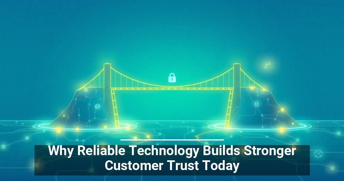 Why Reliable Technology Builds Stronger Customer Trust Today